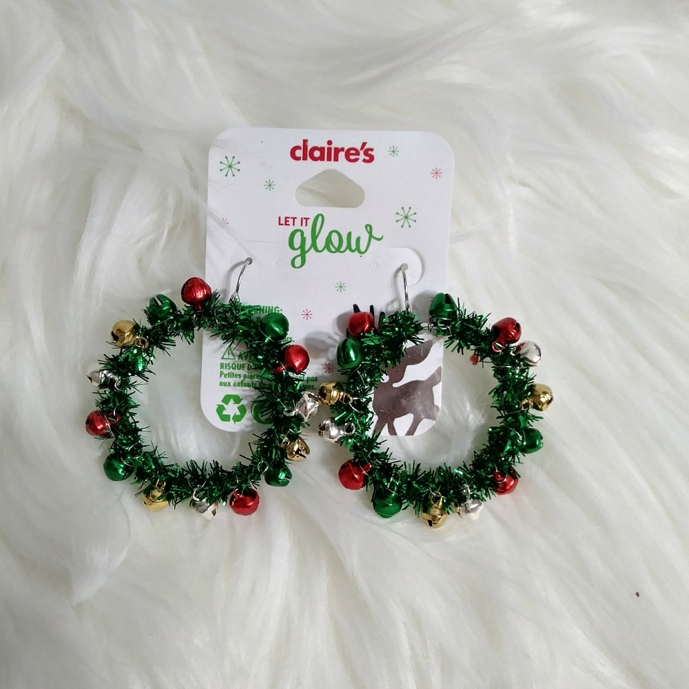 Christmas Reef Earrings with Real Jingle Bells